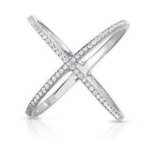 house of she Jewelry - Infinity Elegant Criss-Cross 925 Sterling Silver Ring